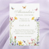 Boho Floral Wildflower Spring Vrijgezellenfeest Kaart