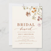 Boho Floral Wildflower Terracotta Bruidsbrunch Kaart (Voorkant)