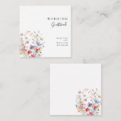 Boho Floral wildflower wedding Informatiekaartje (Voorkant / Achterkant)