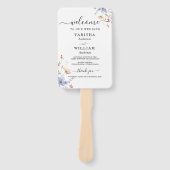 Boho Floral wildflower wedding Invitation Handwaaier (Voorkant)