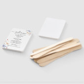 Boho Floral wildflower wedding Invitation Handwaaier (Niet-gemonteerd)