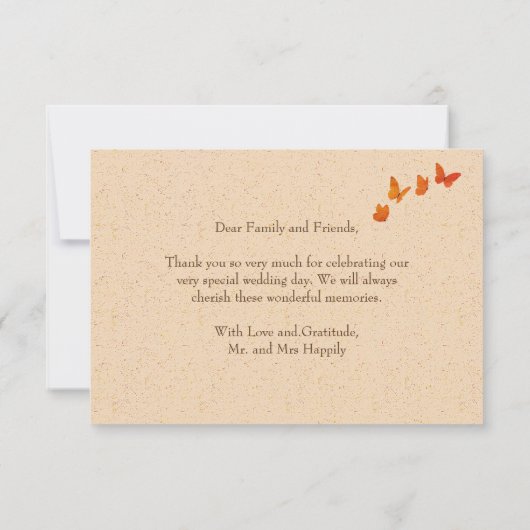 Boho Floral Wildflowers Wedding Dank u kaarten (Achterkant)