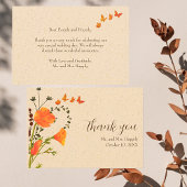Boho Floral Wildflowers Wedding Dank u kaarten