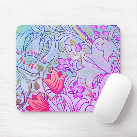 Boho Floral William Morris Art Mousepad Muismat (Met muis)