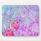 Boho Floral William Morris Art Mousepad Muismat (Voorkant)
