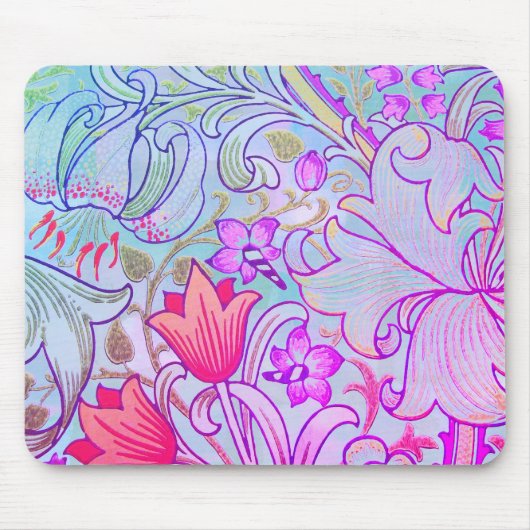 Boho Floral William Morris  Art Mousepad Muismat (Voorkant)