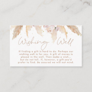 Boho floral wish vrijgezellenfeest insert card informatiekaartje