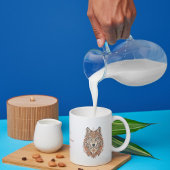 Boho Floral Wolf Psychedelic Art Koffiemok