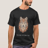 Boho Floral Wolf Psychedelic Art T-Shirt (Voorkant)