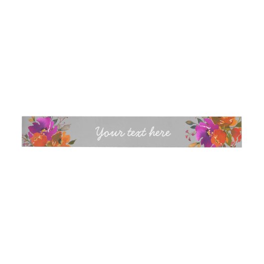 Boho floral, Wrap rond Adresetiketten Adreslabel Wikkel (Individueel)