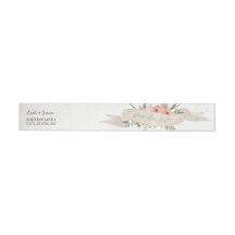 Boho Floral Wrap rond Return Address Label
