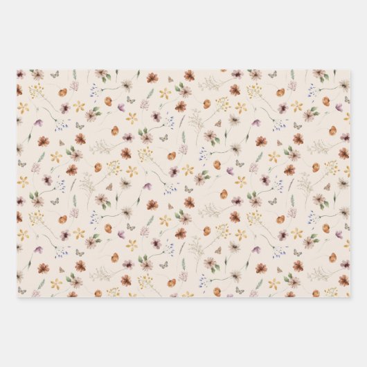Boho Floral wrapping Paper (Voorkant 2)