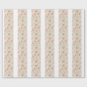 Boho Floral Wrapping Paper Pattern-Cute Aesthetic Cadeaupapier (Vlak)