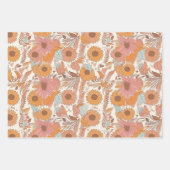 Boho Floral wrapping Paper Sheets (Voorkant)