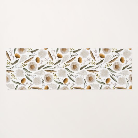 Boho Floral Yoga Mat (Achterkant (horizontaal))