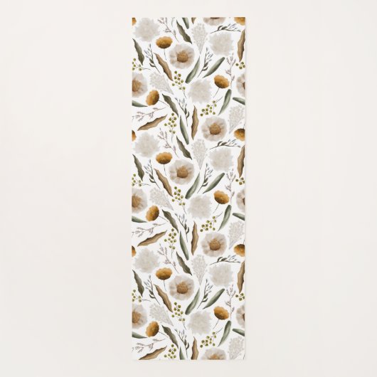 Boho Floral Yoga Mat (Achterkant)