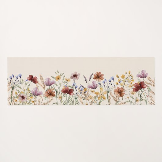 Boho Floral Yoga Mat (Achterkant (horizontaal))