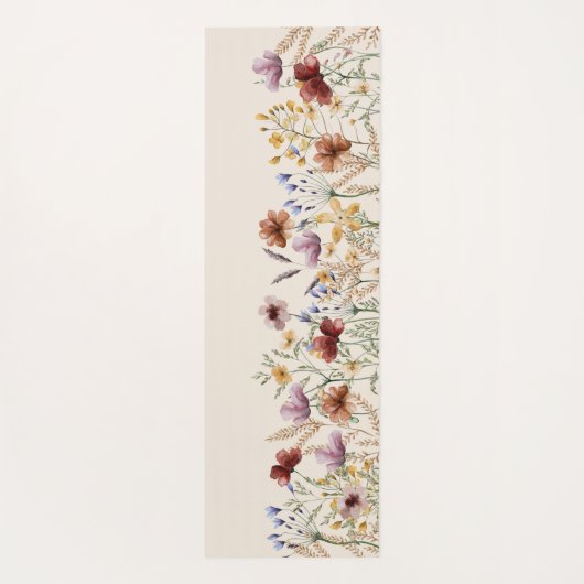 Boho Floral Yoga Mat (Achterkant)