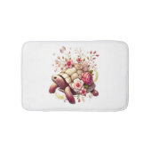 Boho Floral Zee Schildpad Roze Bloesem Badmat (Voorkant)
