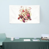 Boho Floral Zee Schildpad Roze Bloesem Spandoek (Beurs)