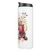 Boho Floral Zee Schildpad Roze Bloesem Thermosbeker (Geroteerd rechts)