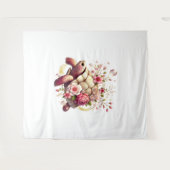 Boho Floral Zee Schildpad Roze Bloesem Wandkleed (Voorkant (horizontaal))