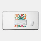Boho Floral Zee Turtle Bureaumat (Keyboard & Muis)