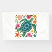 Boho Floral Zee Turtle Spandoek (Horizontaal)