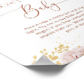 Boho floral Zeg geen baby game Poster (Hoek)