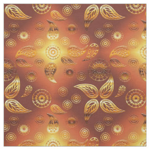 Boho florale gradiënt Oranje Stof