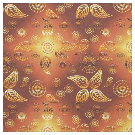 Boho florale gradiënt Oranje Stof (Swatch)