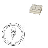 Boho florale hand getrokken Lily aangepast rubbers Rubberstempel (Gestempeld)