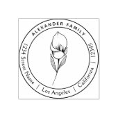 Boho florale hand getrokken Lily aangepast rubbers Rubberstempel (Afrduk)