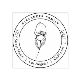 Boho florale hand getrokken Lily aangepast rubbers Rubberstempel