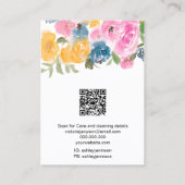 Boho florale logo sieraden oorbel ketting visitekaartje (Achterkant)