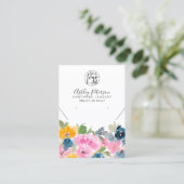 Boho florale logo sieraden oorbel ketting visitekaartje (Staand voorkant)