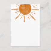 Boho florale regenboog sinaasappel brengt boek mee informatiekaartje (Achterkant)