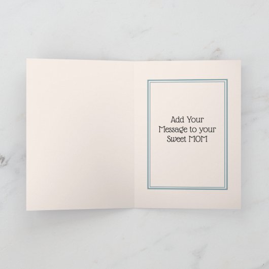 Boho florale roze moederdag kaart (Binnen)