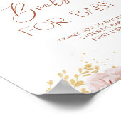 Boho florale tuinboeken voor baby Poster (Hoek)