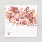 Boho florale waterverf girly orde dank u vierkante visitekaartje (Achterkant)