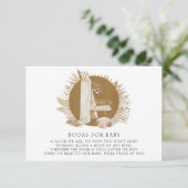 Boho Florals Baby shower brengt boek mee Informatiekaartje (Staand voorkant)