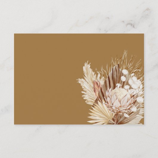 Boho Florals Baby shower brengt boek mee Informatiekaartje (Achterkant)