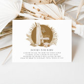 Boho Florals Baby shower brengt boek mee Informatiekaartje