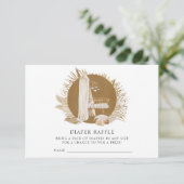 Boho Florals Baby shower Diaper Raffle Informatiekaartje (Staand voorkant)