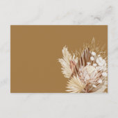 Boho Florals Baby shower Diaper Raffle Informatiekaartje (Achterkant)