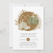 Boho Florals Baby shower Kaart (Voorkant)