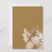 Boho Florals Baby shower Kaart (Achterkant)