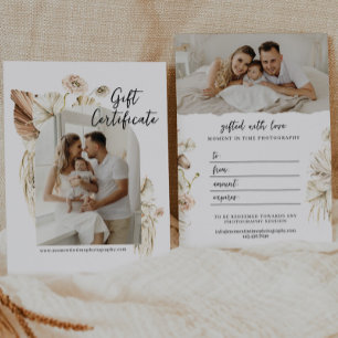 Boho Florals Boogfoto Fotografie cadeau Kaart