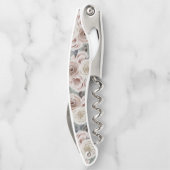 Boho Florals Calligraphy Bridesmaid Name Favor Kurkentrekker (Achterkant)