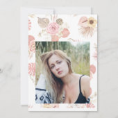 Boho Florals Gepersonaliseerde Lief 16 Verjaardag Kaart (Achterkant)